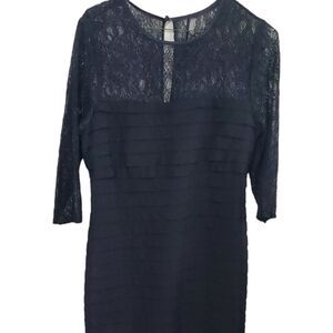 Adrienne pappell size 12 slimming black holiday dress
